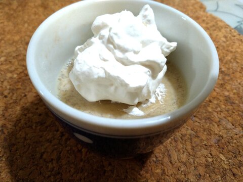 かための生クリームと豆乳ゼリー